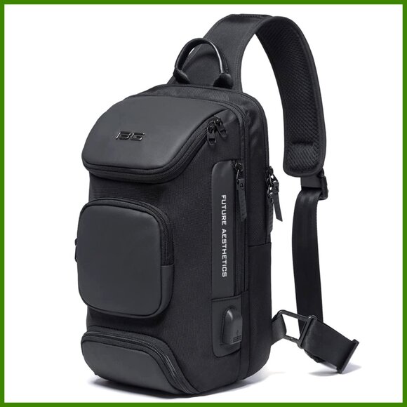 Waterproof Sling Backpack with USB Charging Port 15L Capacity